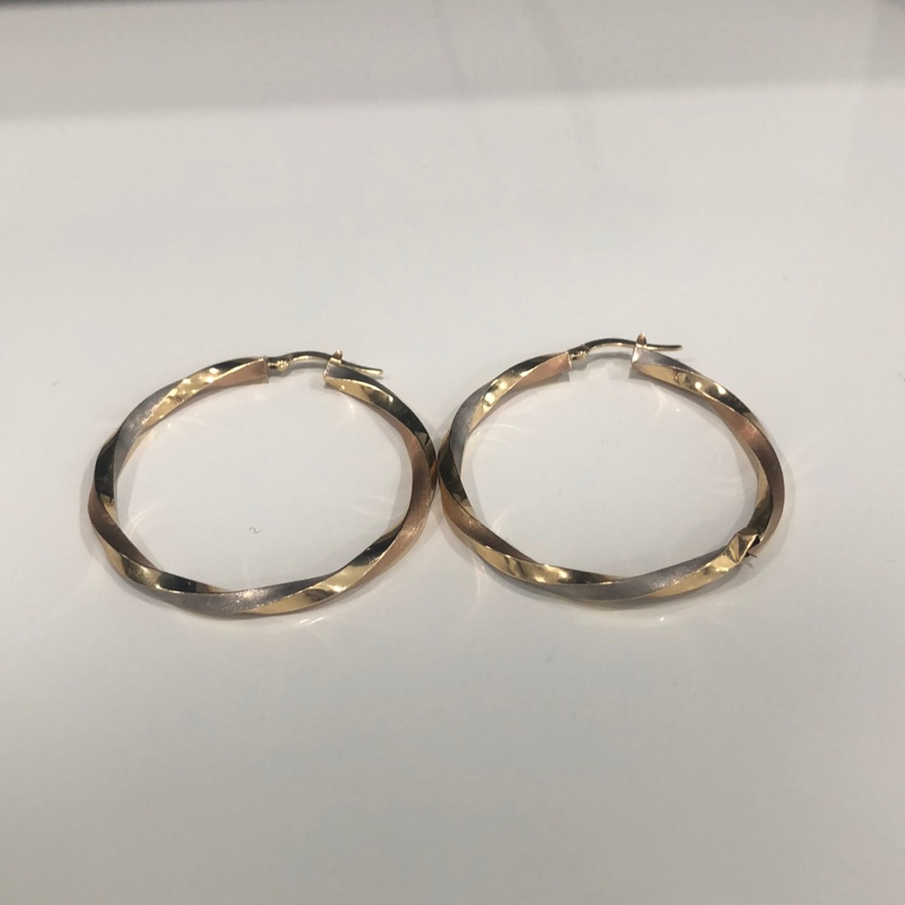 18 Karat Gold Tri-tone earrings